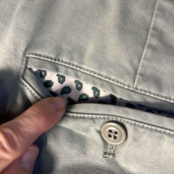 Bonobos Mens Khaki Slim Green Chino  Pants W34 L34 - Picture 6 of 10